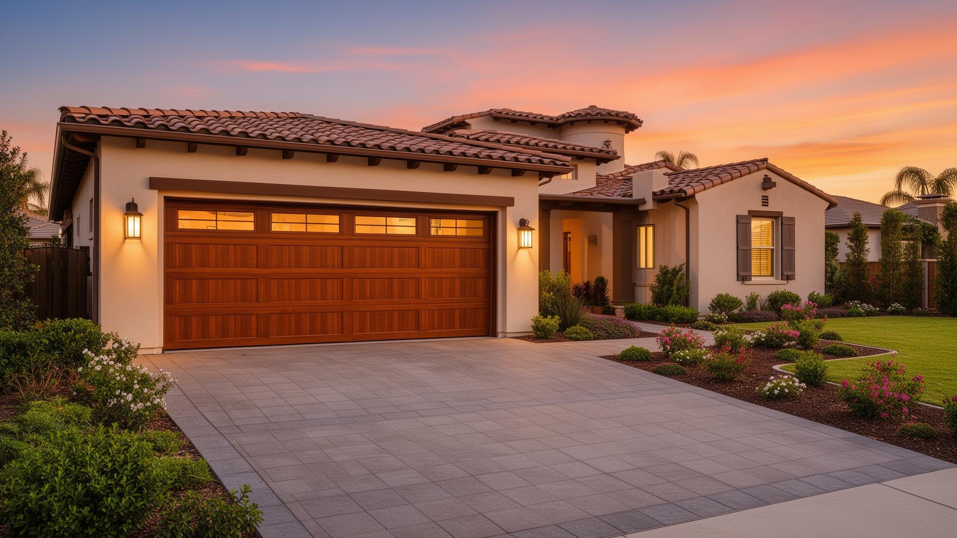 Beautiful garage door on Santa Clarita home